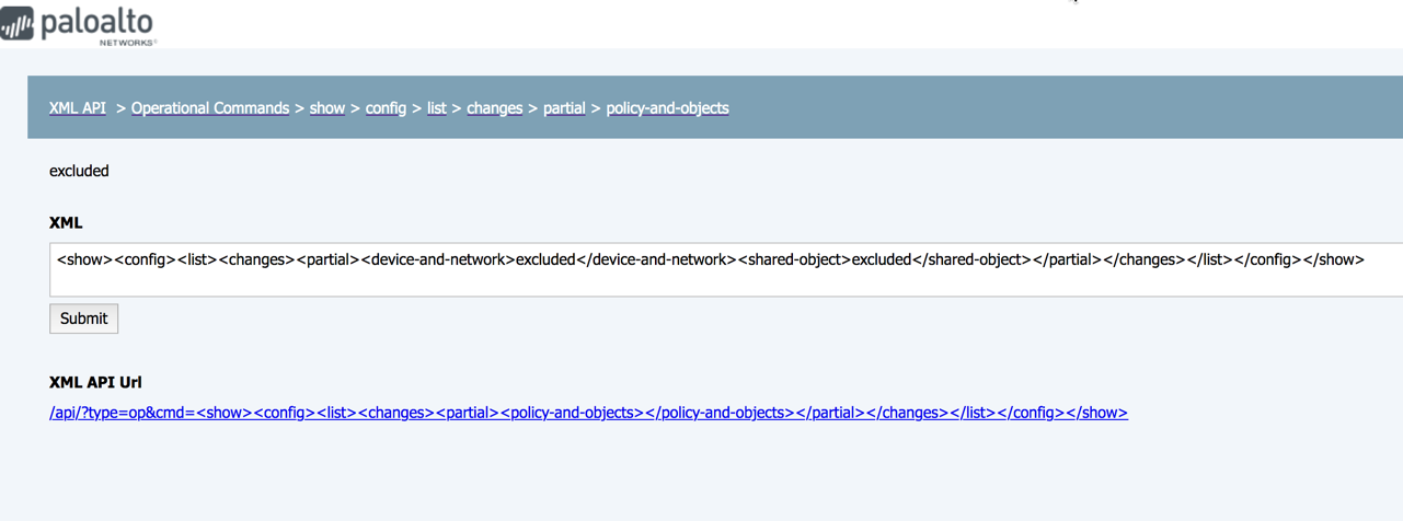 Op Command on API UI